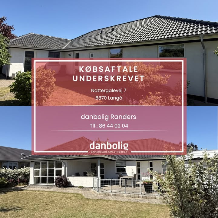 Danbolig Randers har fået underskrevet købsaftale på Nattergalevej 7 i Langå