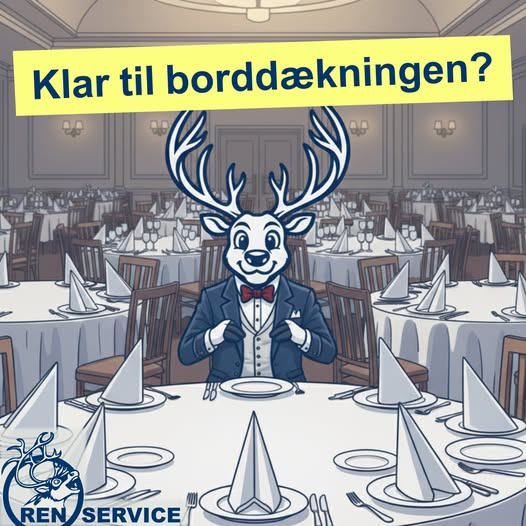 Ren Service A/S tilbyder leje af duge og servietter med vask inkluderet til vinterens fester