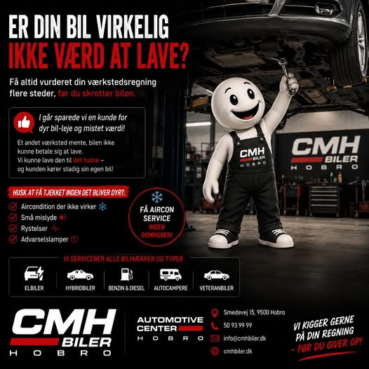 Oscar Biludlejning Hobro opfordrer til at få værkstedsregningen vurderet flere steder