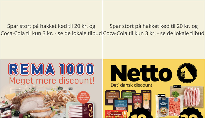 Spar stort på hakket kød til 20 kr. og Coca-Cola til kun 3 kr. - se de lokale tilbud