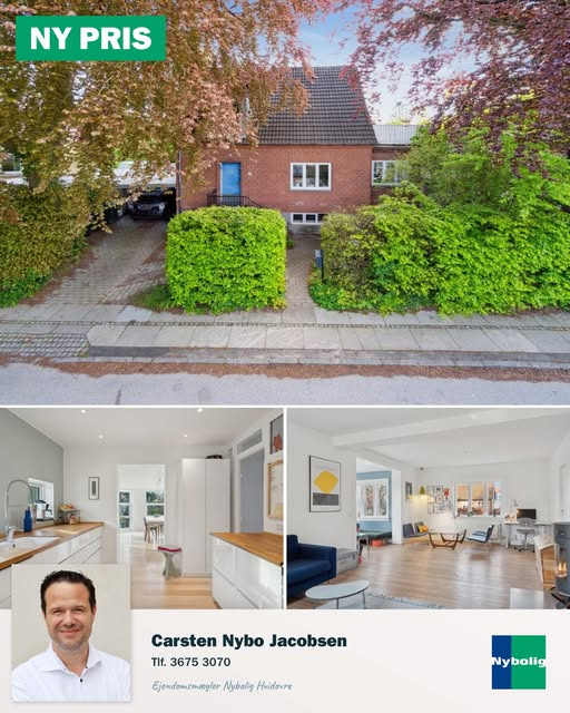 Nybolig Hvidovre - Alexander Holm ApS præsenterer villa med ny pris på Eriksminde Alle