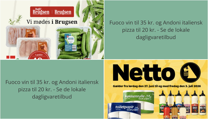 Fuoco vin til 35 kr. og Andoni italiensk pizza til 20 kr. - Se de lokale dagligvaretilbud
