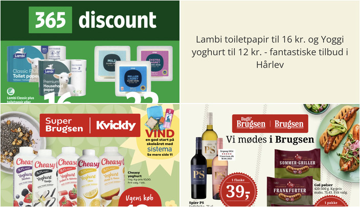 Lambi toiletpapir til 16 kr. og Yoggi yoghurt til 12 kr. - fantastiske tilbud i Hårlev