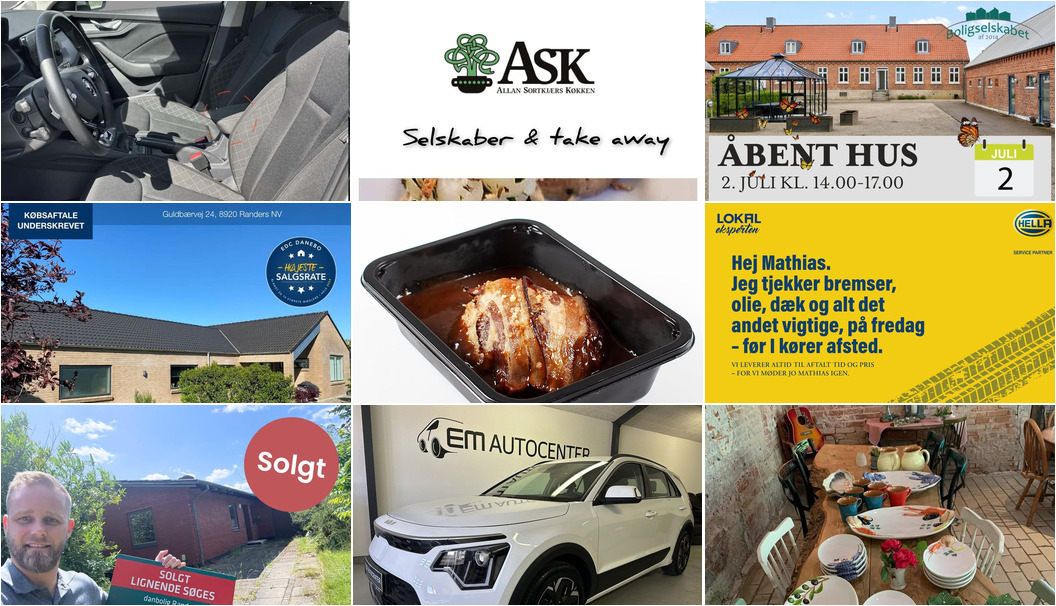 Nyt fra TT CARS ApS, VESTERKJÆR AUTO, Fru Hansens Butik & Café og 13 andre