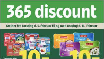Danonino eller Actimel til kun 10 kr. og Buko flødeost til samme pris hos Coop365