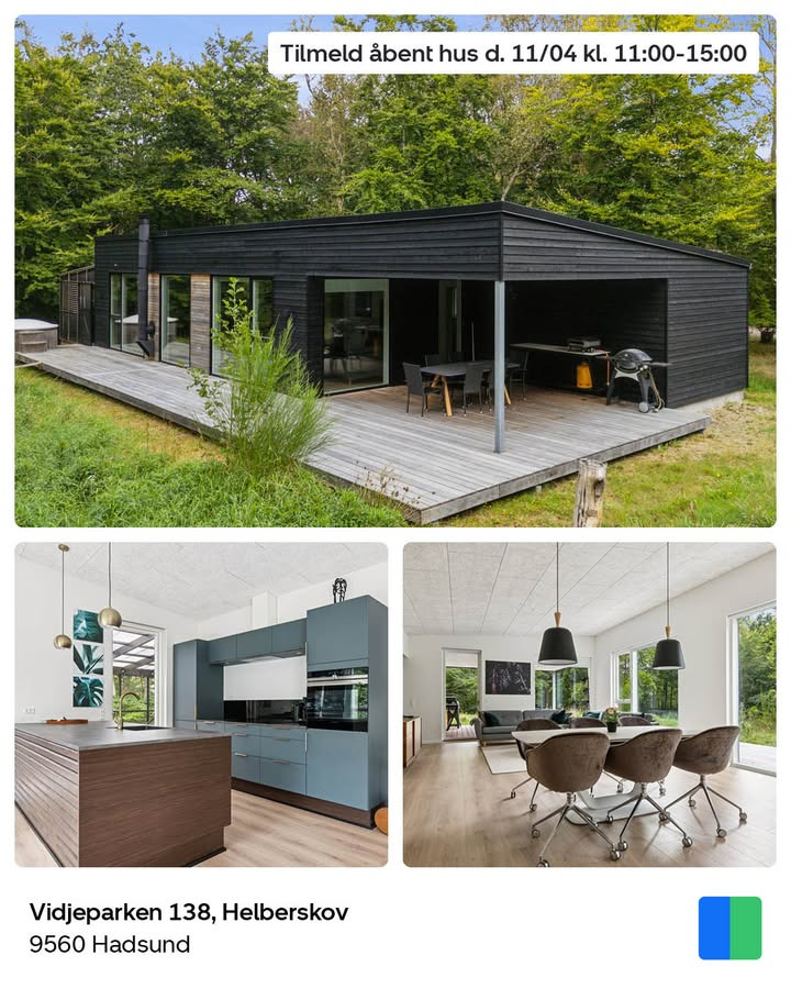 Nybolig Hadsund inviterer til åbent hus i moderne fritidshus i Helberskov