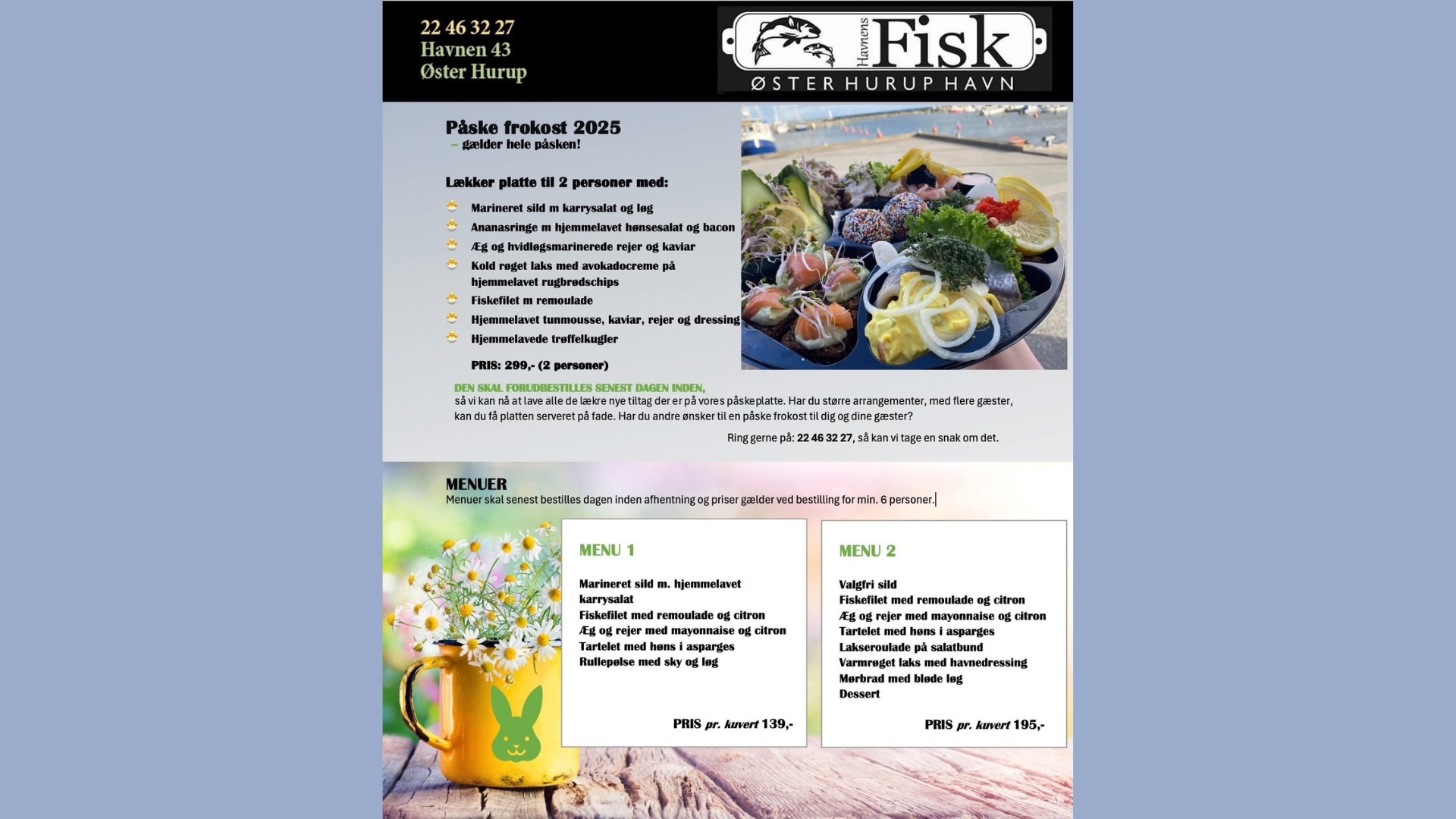 Nem og lækker påskefrokost hos Havnens Fisk Øster Hurup