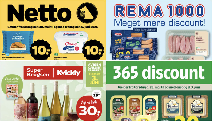 Ugens tilbud: Spangsberg flødeboller til 22 kr. og Steff Houlberg pølser til 20 kr.