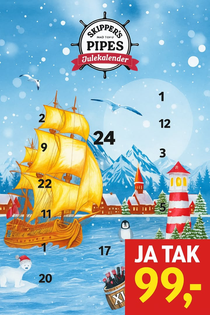 Meny Hobro tilbyder piber julekalender til 99 kr. ved bestilling i kommentarsporet