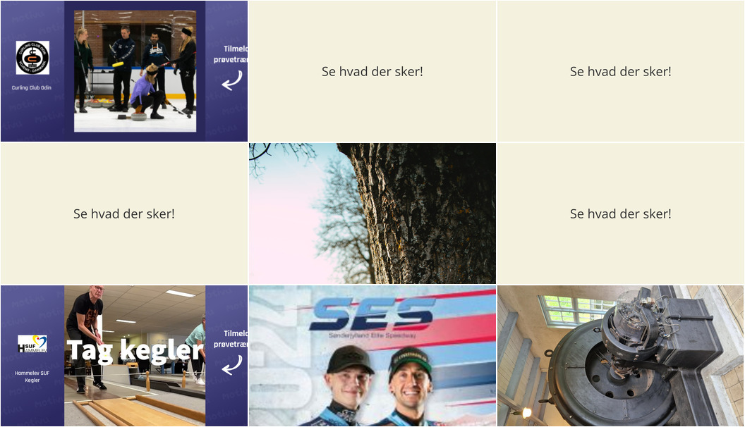 Aktiviteter i Vojens denne uge: Curling, Vandreture, Kegler og Speedway