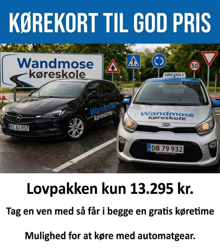 Wandmose Køreskole tilbyder nyt hold for kørekort i april i Aalborg