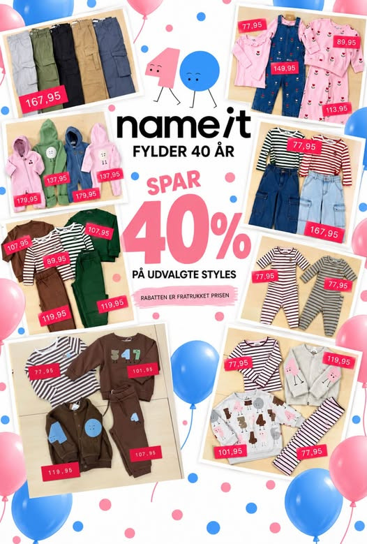 KiDS Coolshop fejrer Name Its 40-års fødselsdag med 40% på udvalgte styles