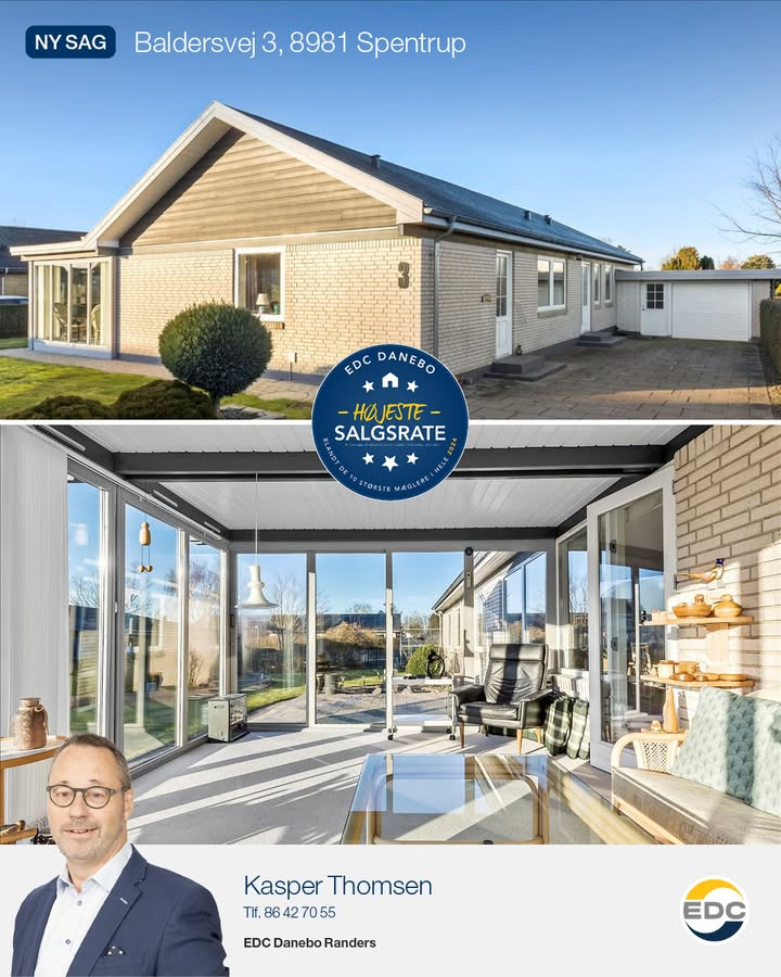 Ny villa til salg i Spentrup: EDC DANEBO præsenterer charmerende bolig på Baldersvej 3