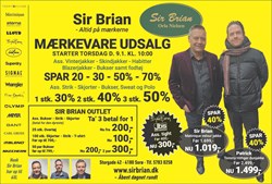 Vildt udsalg hos Sir Brian: Gå ikke glip af mærkevarer til fantastiske priser