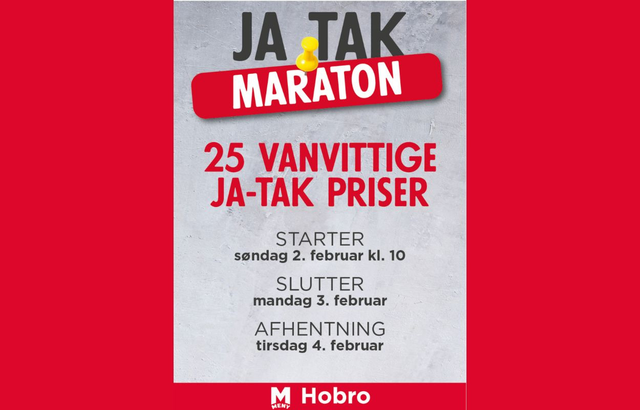 Ja-tak Maraton i Meny Hobro! Se mere her