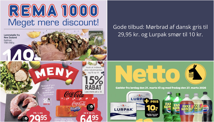 Gode tilbud: Mørbrad af dansk gris til 29,95 kr. og Lurpak smør til 10 kr.