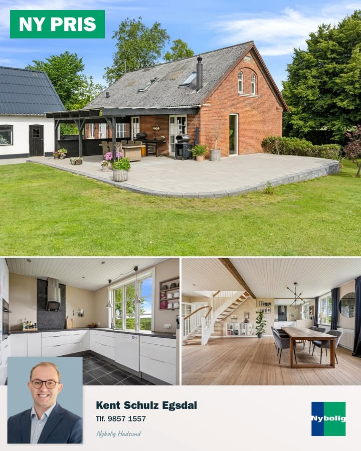 Landlig idyl til ny pris hos Nybolig Hadsund: Villa med ridebane og rødstenscharme