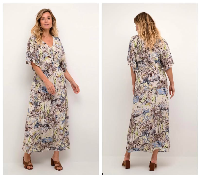 Rosengreen tilbyder smuk viskosekjole fra Cream til tilbudspris