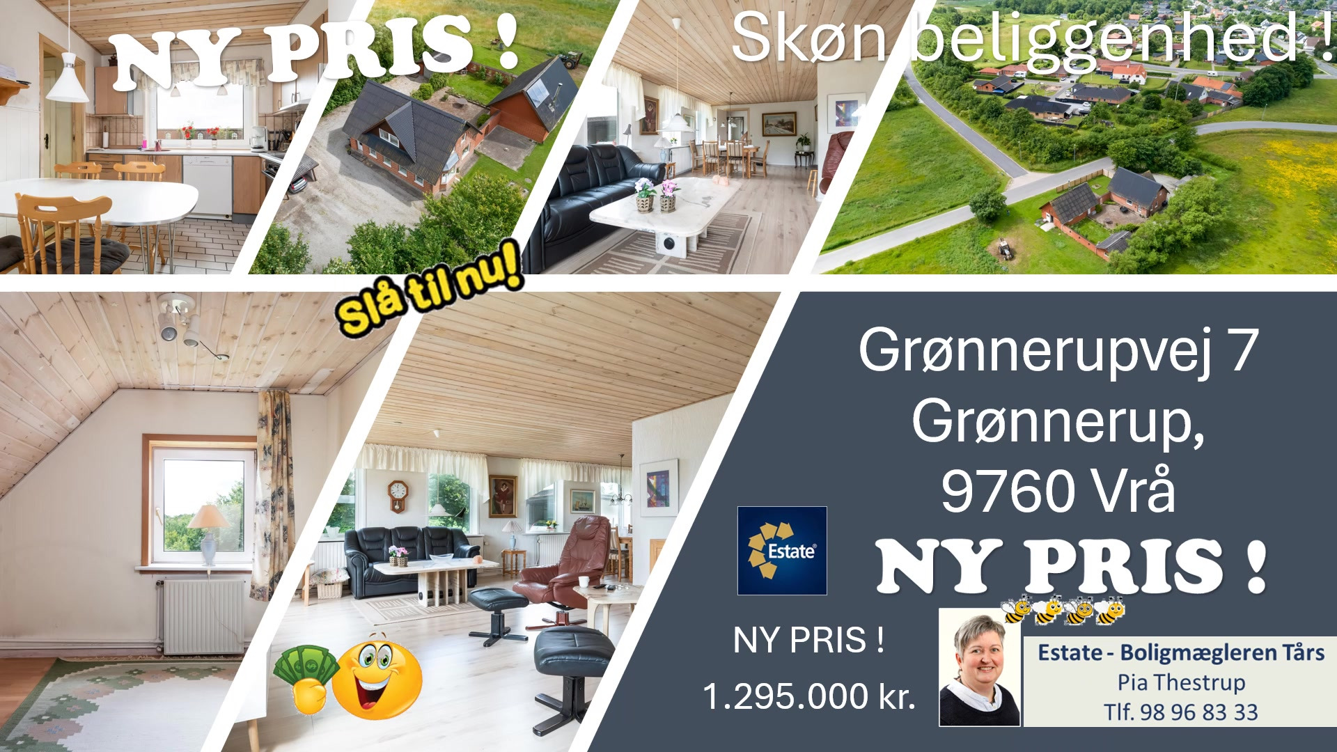 Estate Boligmægleren Tårs tilbyder landejendom tæt på byen til 1.295.000 kr.