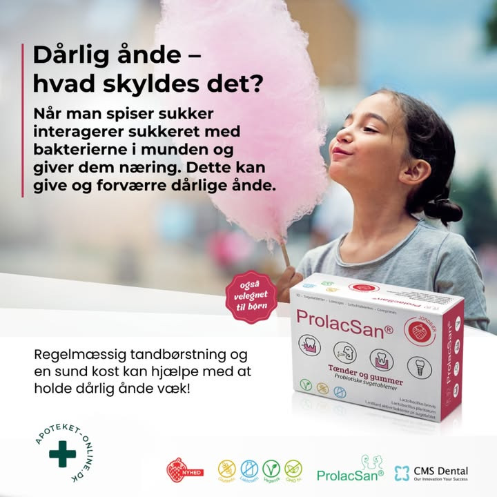 Vejlby Apotek anbefaler ProlacSan sugetabletter mod dårlig ånde
