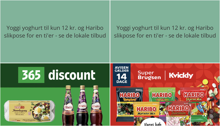 Yoggi yoghurt til kun 12 kr. og Haribo slikpose for en ti'er - se de lokale tilbud
