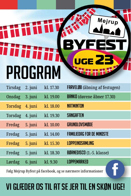 Mejrup Kultur- og Fritidscenter skyder byfesten i gang med det store Farveløb
