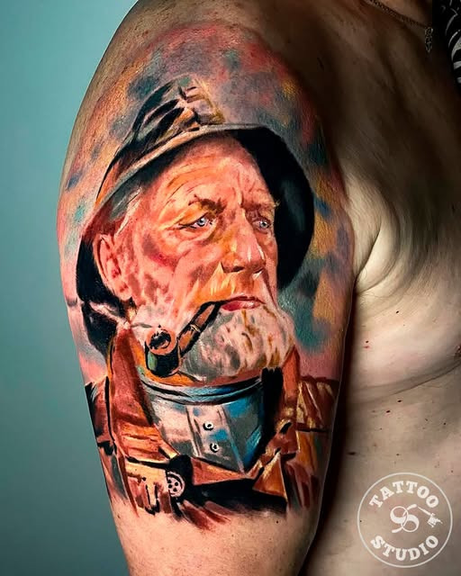 Tattoo Studio 96 Aarhus viser farverealisme-tatovering lavet af Alejandro