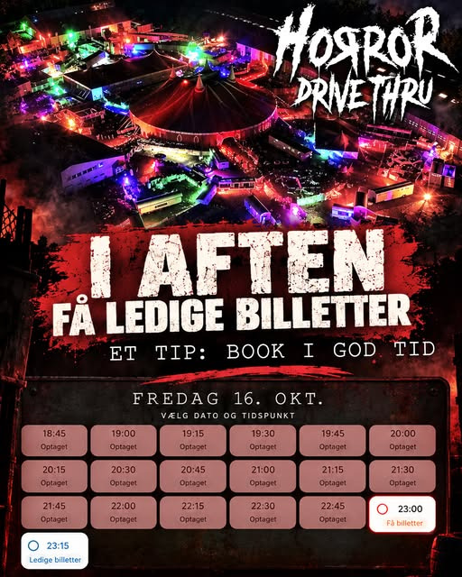 Horror Drive Thru opfordrer til at booke turen i god tid