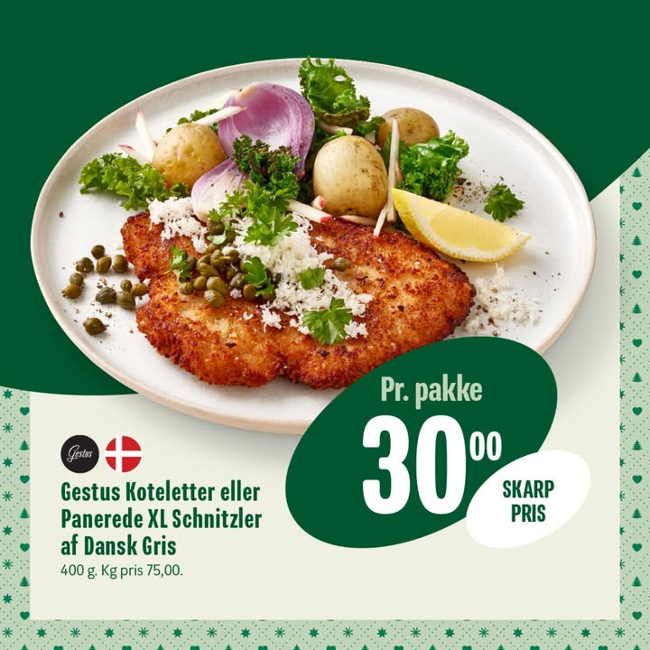 Få aftensmaden klar på ingen tid hos Min Købmand, Nim: Sprøde schnitzler fra 7.-13. december