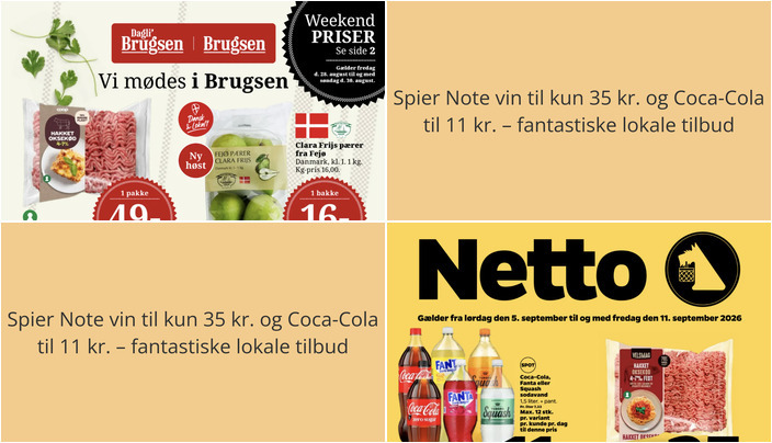 Spier Note vin til kun 35 kr. og Coca-Cola til 11 kr. – fantastiske lokale tilbud