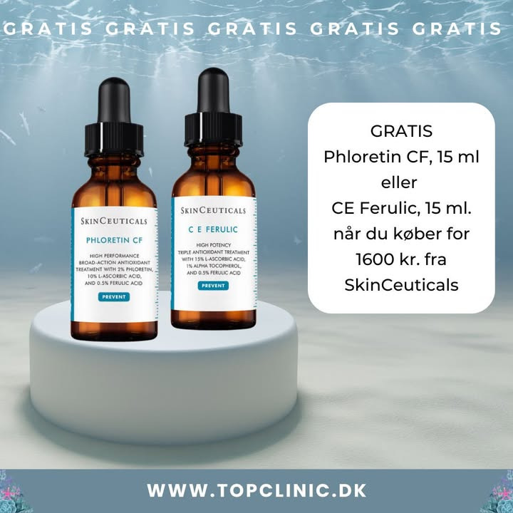 Top Clinic lancerer eksklusivt tilbud på SkinCeuticals antioxidant-serum