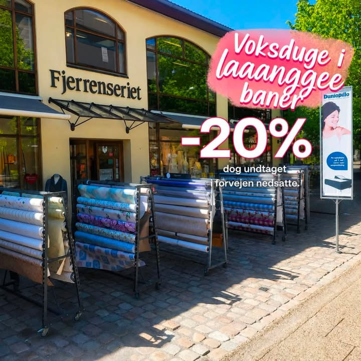 Fjerrenseriet tilbyder 20% rabat på voksduge til og med lørdag den 26. september