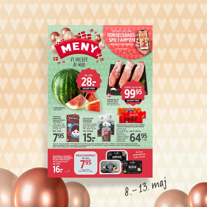MENY Randers har Riberhus til 45 kr. og vandmelon til 28 kr.