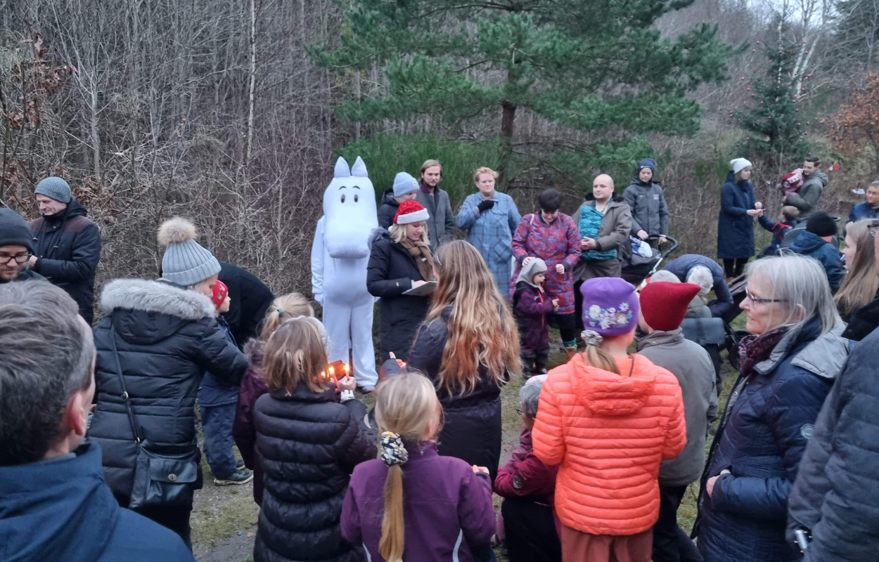 Da Mumifamilien kom til Nisseskoven i Thise Bakker