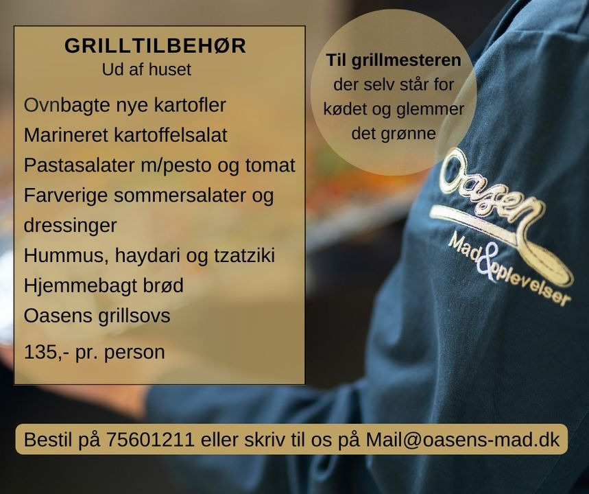 Cafe Oasen v/Dorthe Lyngholm Larsen & Lars Mejlstrup Larsen klar med lækkert grilltilbehør til sensommerens grillaftener