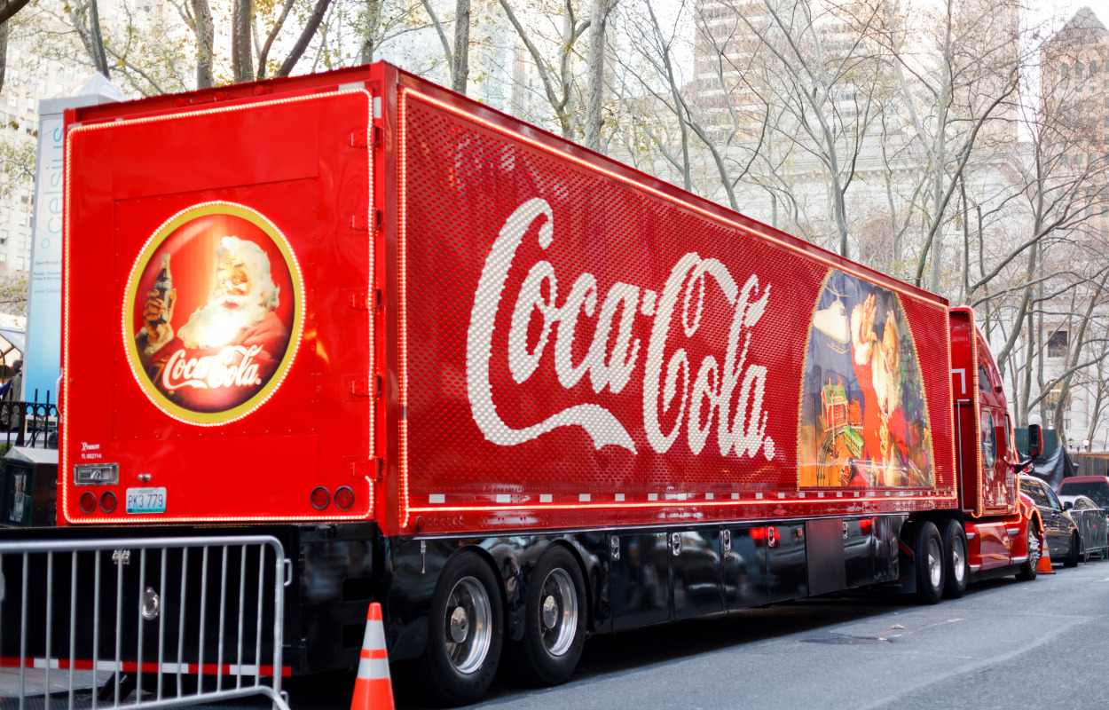 Coca-Cola lastbilen kommer til Risskov