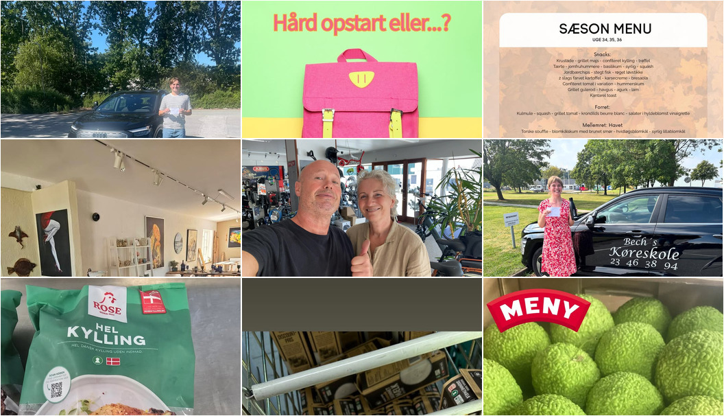 Nyt fra Mæglerhuset Sæby, Lene`s Køreskole v/Lene Hansen, Restaurant Sæson og 8 andre