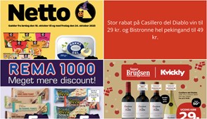 Stor rabat på Casillero del Diablo vin til 29 kr. og Bistronne hel pekingand til 49 kr.