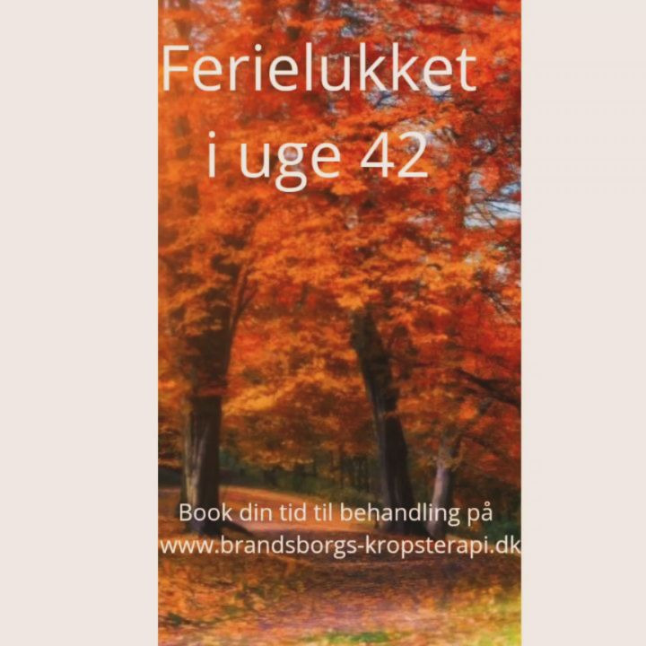 Brandsborgs Kropsterapi: Book din kropsterapi i god tid før efterårsferien