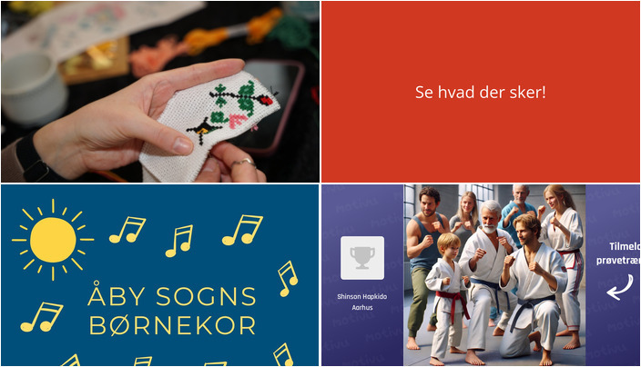 Ugeplan i Åbyhøj: Korssting, Børnekoncert og Kampkunst