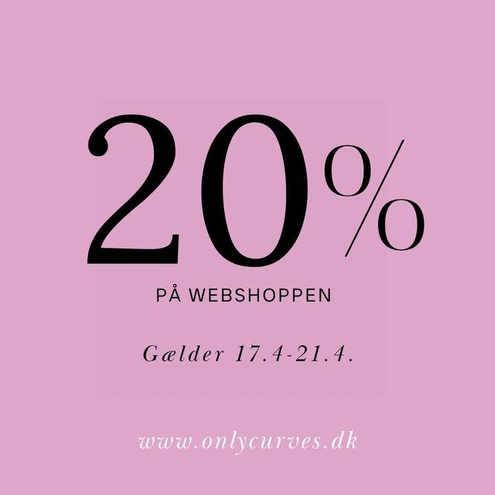 Only Curves tilbyder påskerabat på 20% i webshoppen