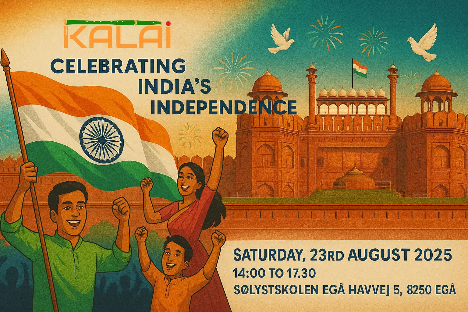 Indiens uafhængighed fejres med fest i Egå