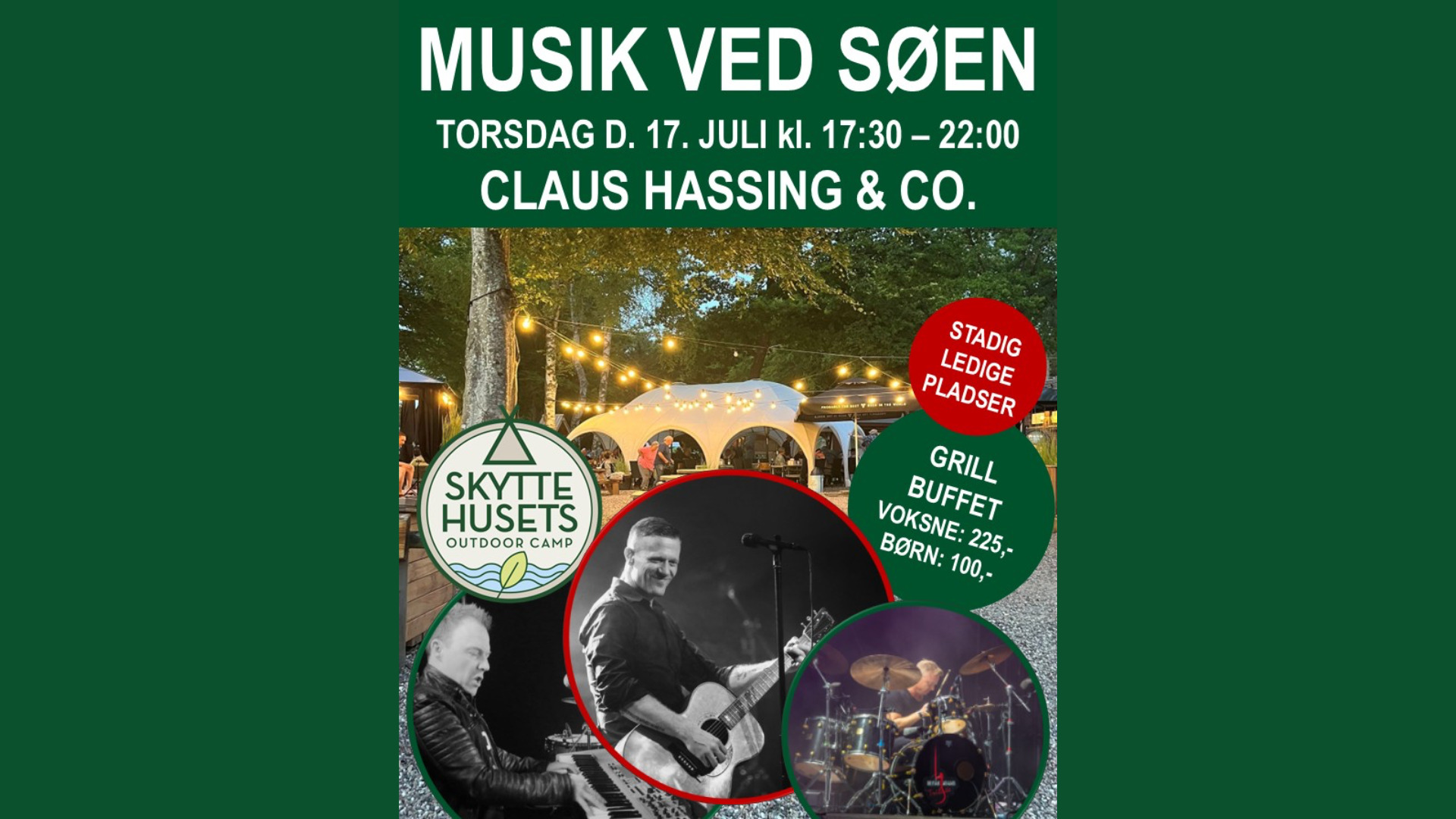 Magiske sommeraftener med musik ved søen hos Skyttehusets Camping