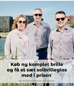 Få gratis solglas ved køb af komplet brille hos Zoffmann Optik