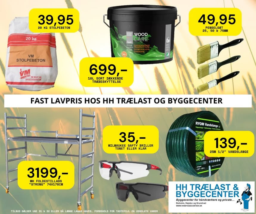 HH Trælast & Byggecenter A/S lancerer sommertilbud på byggematerialer