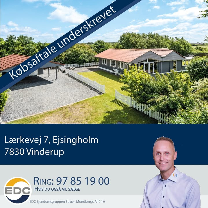 EDC Ejendomsgruppen Struer underskriver købsaftale på Lærkevej 7
