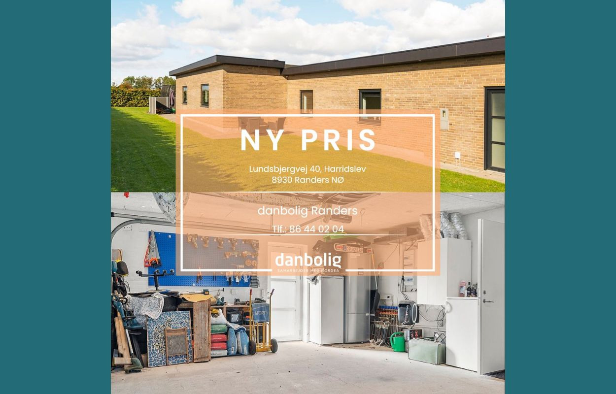 NY PRIS: Moderne etplansvilla med energivenlige løsninger til salg i Randers NØ