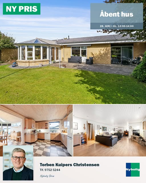 Nybolig Skive I/S annoncerer ny pris og åbent hus på charmerende villa i Skive