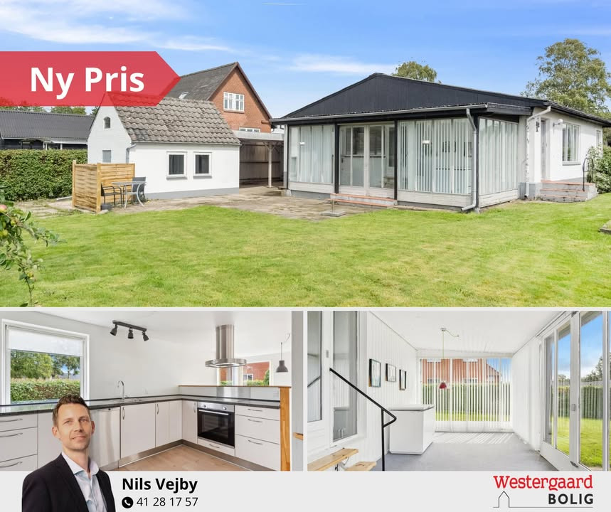 Westergaard Bolig annoncerer prissænkning på indflytningsklar villa i Klokkerholm
