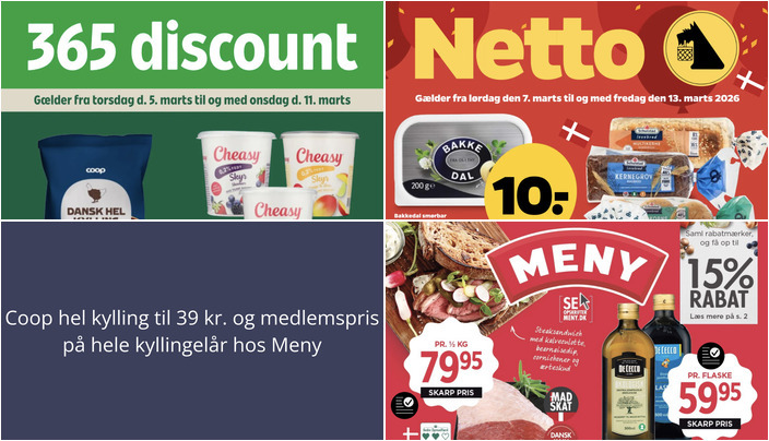 Coop hel kylling til 39 kr. og medlemspris på hele kyllingelår hos Meny